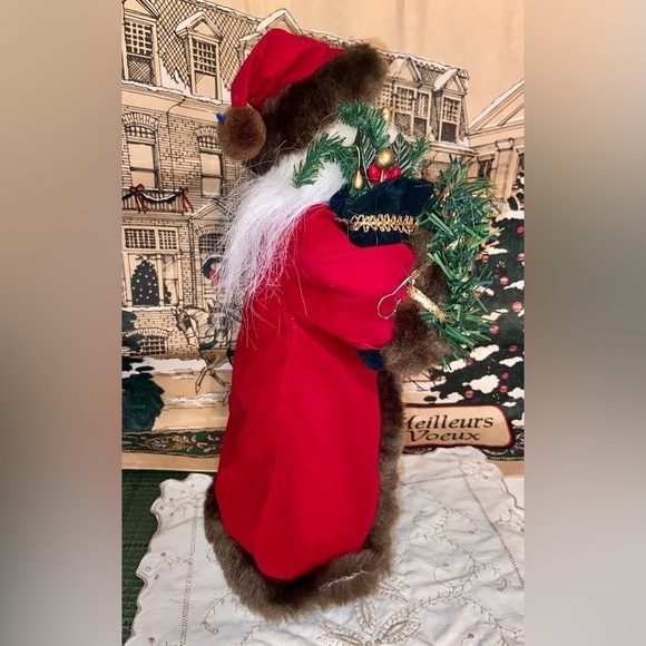 3/75$ Christmas Tree Topper Vintage Christmas Santa Claus with wreaths in hands - Picture 10 of 15
